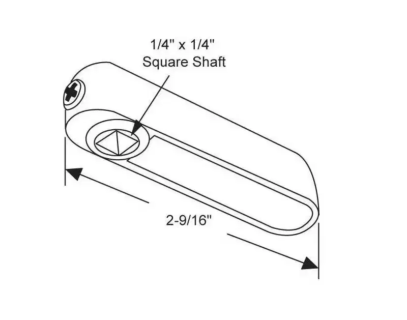 Brixwell Double Hung Window Latch, Square Shaft, 1/4 W x 1/4 H, Plastic Material, Driftwood Finish