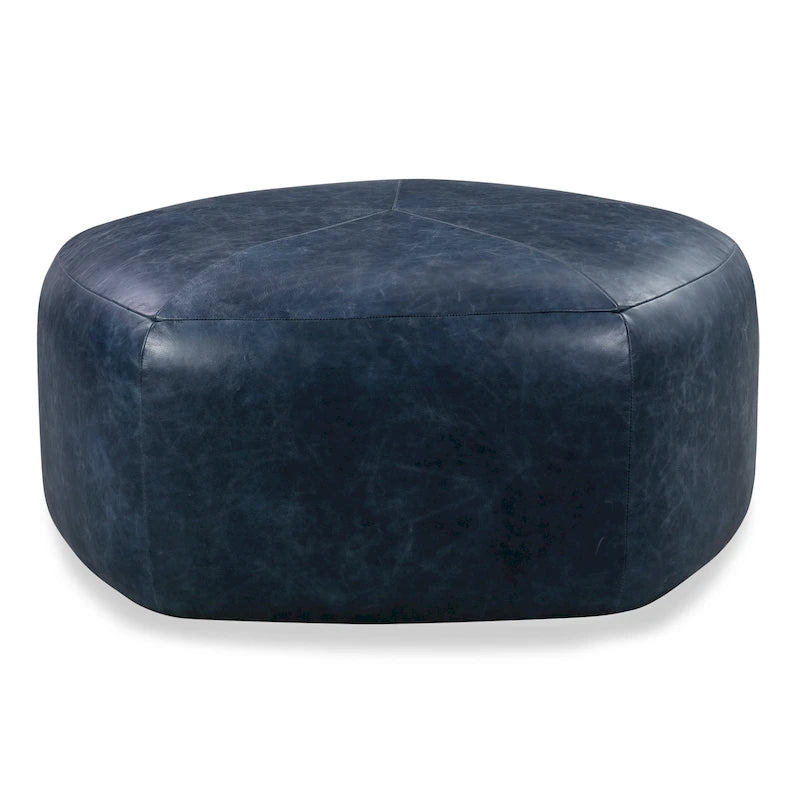 Full Grain Genuine Italian Leather Ottoman