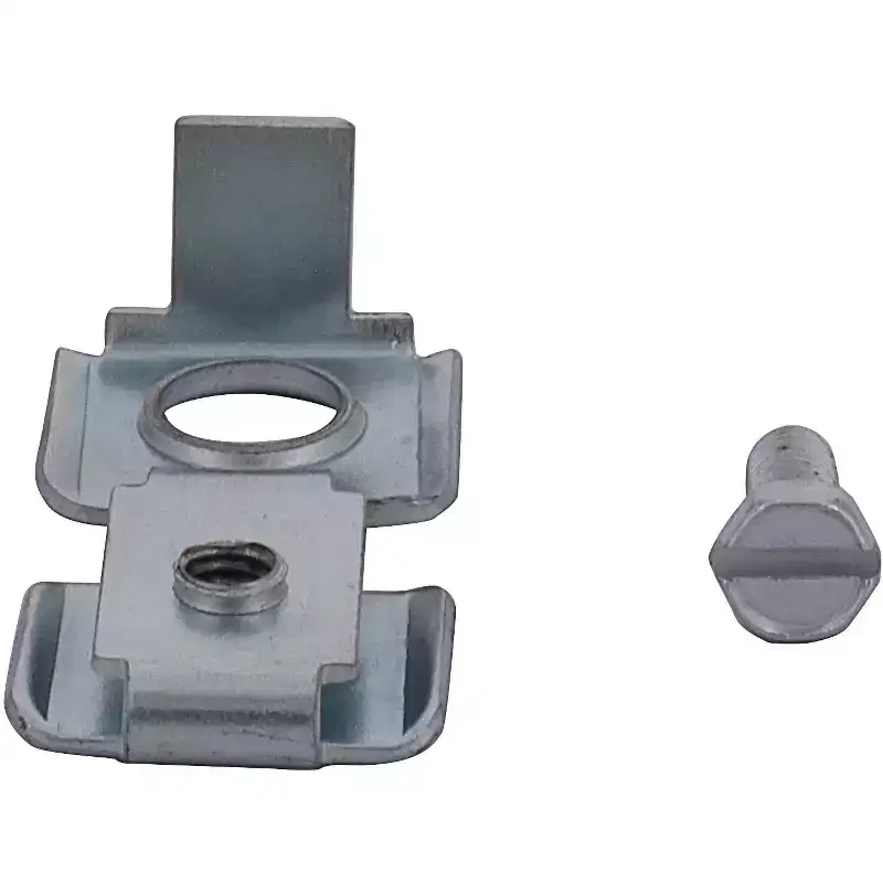 Brixwell Metal Slim Fold Closet Door Pivot Bracket, 1-27/32 Length, 3/4 Width, With Screws Hardware, Gray Finish