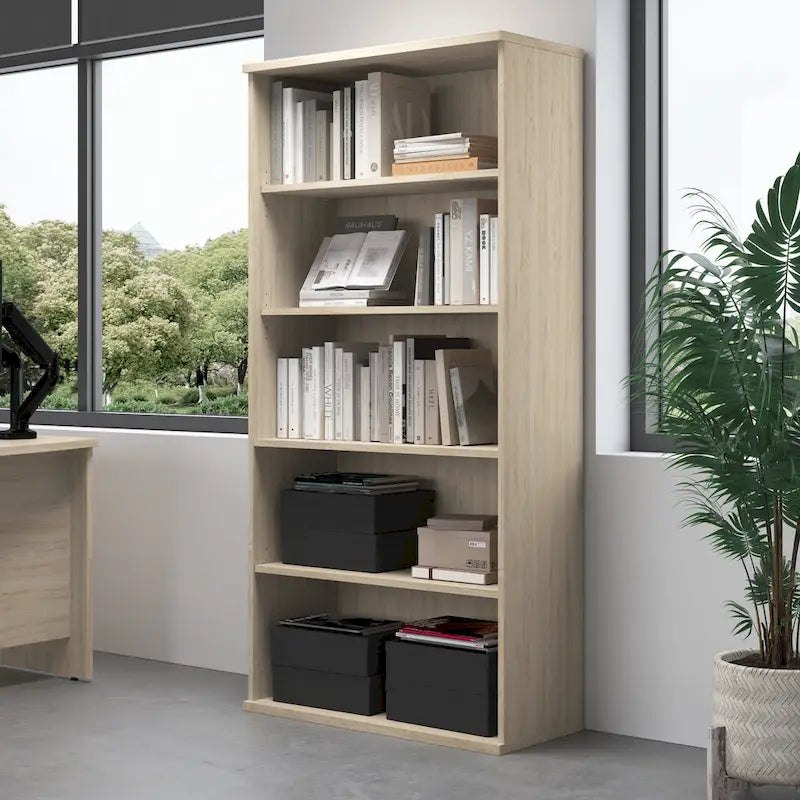 Tall 5 Shelf Bookcase Bookshelf Organizer