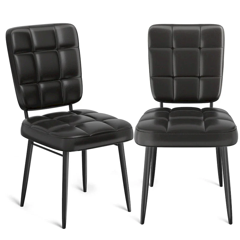 Modern Dining Chairs Set of 2/4/6/8, Upholstered Kitchen Chairs with Thick Cushion for Dining Room