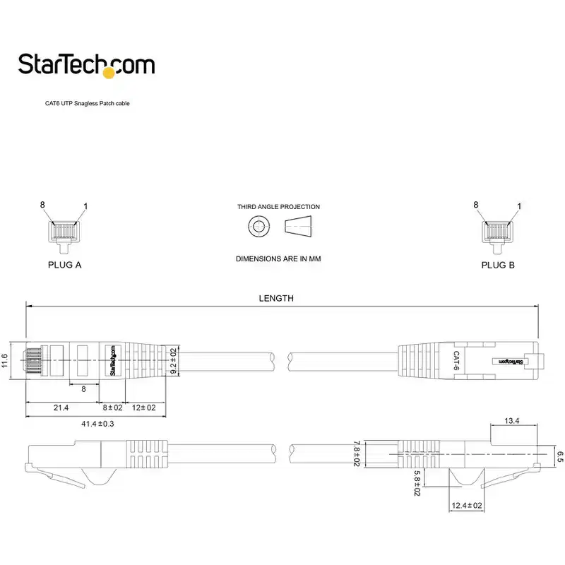 StarTech.com Cat 6 Patch Cable - N6PATCH5BK - Data and Networking Cables