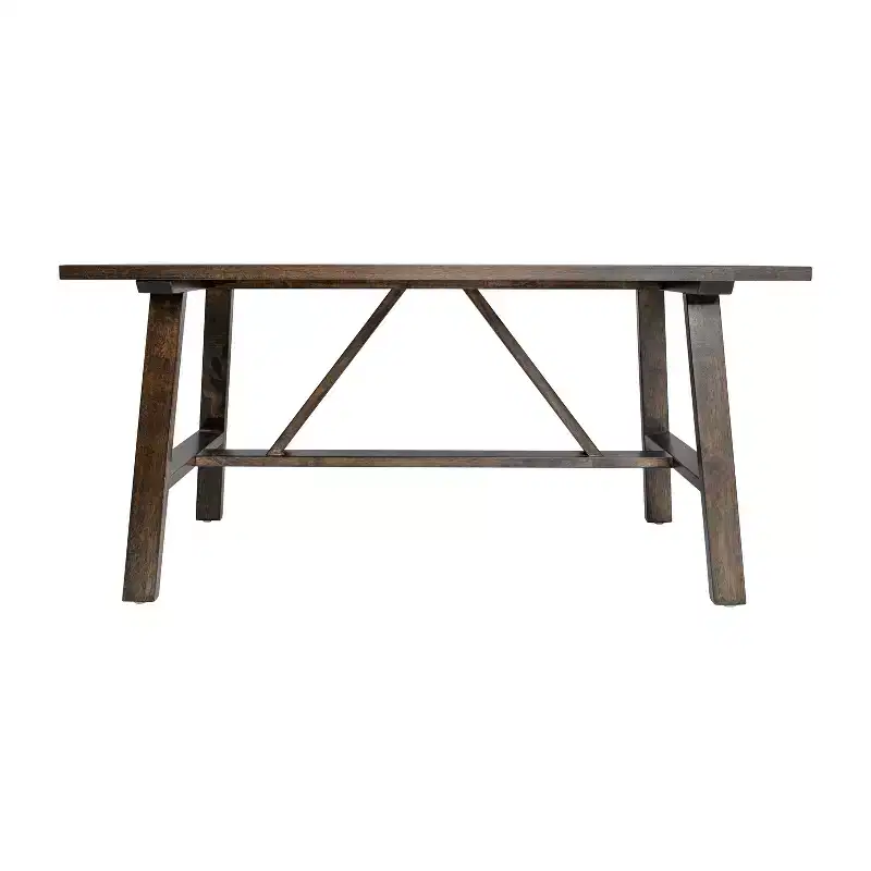 Flash Furniture Eli Solid Wood Farmhouse Coffee Table, Trestle Style Accent Table