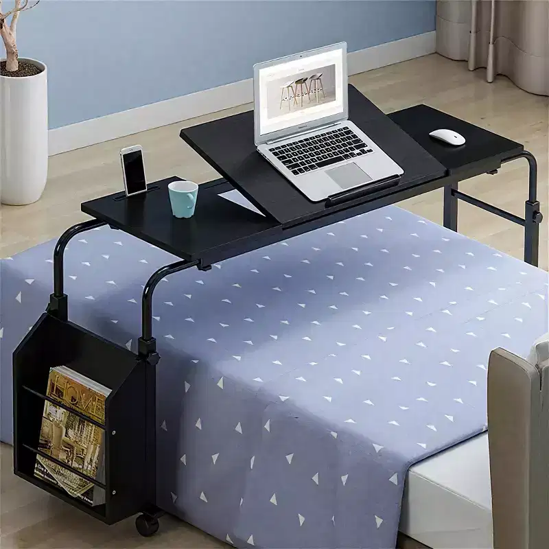 Overbed Table with Wheels, Adjustable Height 23