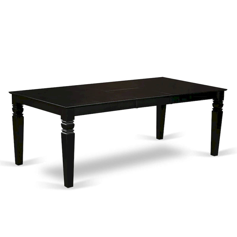 East West Furniture Wooden Dining Table Set Includes Small Table and Parson Chairs in Linen Fabric (Pieces and Finish Option)