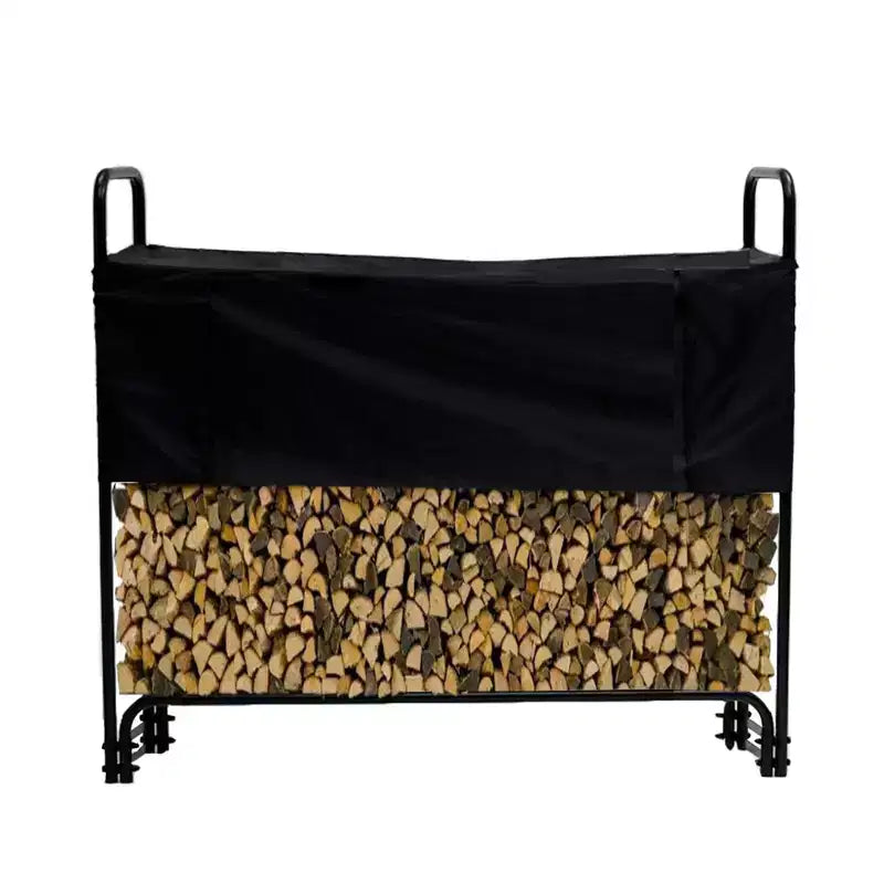 4.3 FT Heavy-Duty Firewood Rack with Waterproof Cover