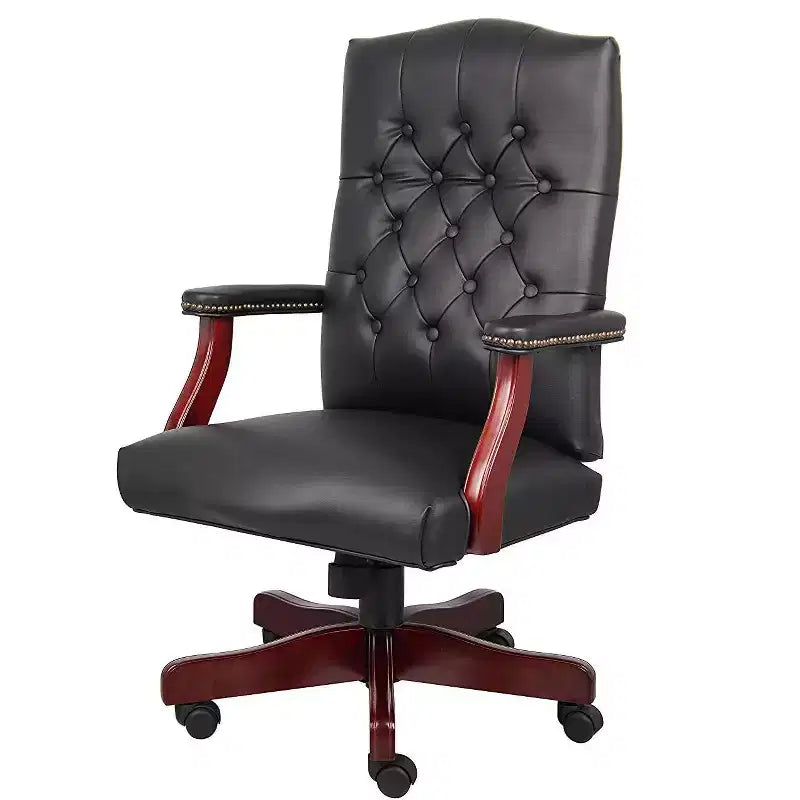 HomeStock 41 in.H Adjustable Height Black Caresoft Seat Material with Casters/Wheels Office Chairs