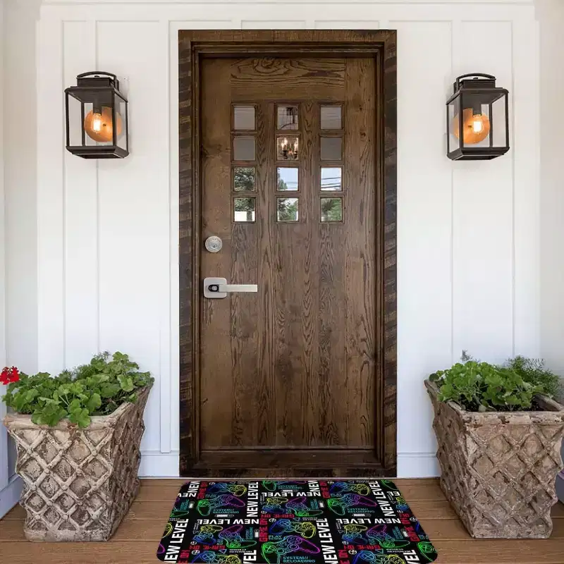 Lomsoe 1pc Game Console Print Doormat Indoor Front Door Mats Non-Slip Entryway Floor Mats Porch Outdoor Welcome Mat Bathroom Carpet Decor.