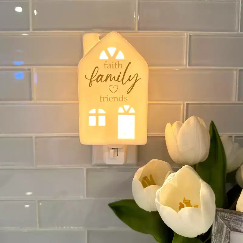 Pavilion Gift Company - Family - 5 Ceramic Night Light - Nightlights