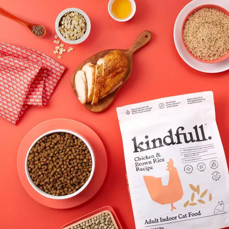 Chicken and Brown Rice Recipe Adult Indoor Dry Cat Food - Kindfull
