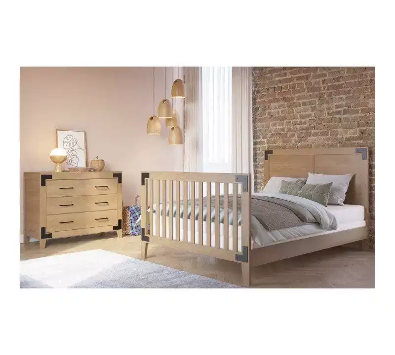 Child Craft Lucas Crib and Dresser Nursery Set, 2-Piece, Includes 4-in-1 Convertible Crib and 3-Drawer Dresser