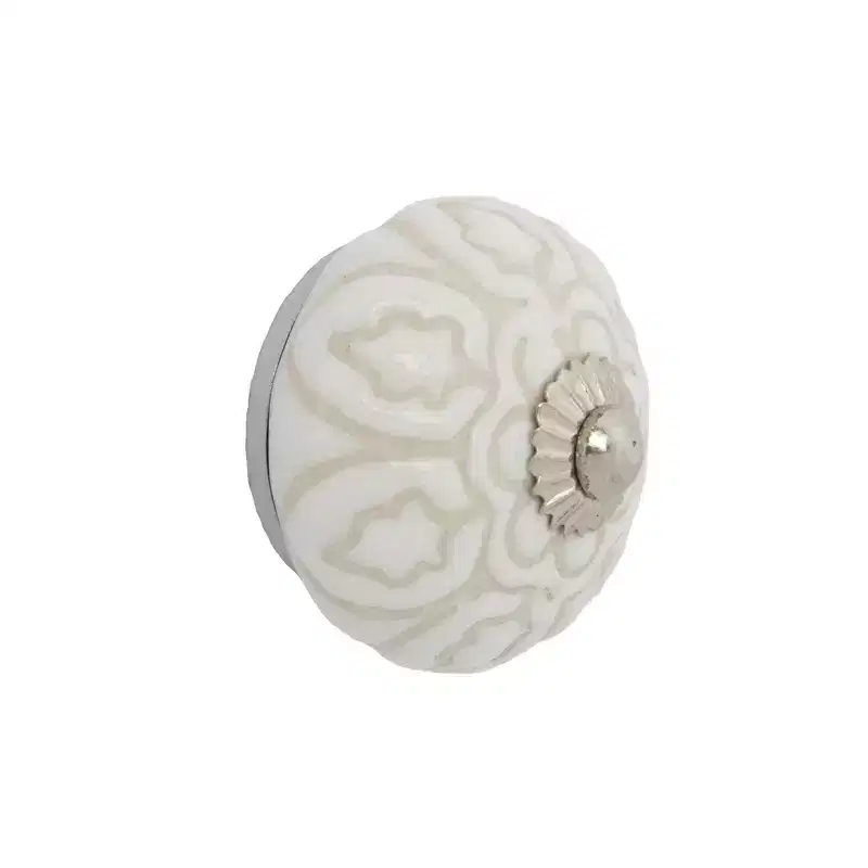 Mela Artisans 12-Pack Ceramic Drawer Knobs  White Cabinet Pulls