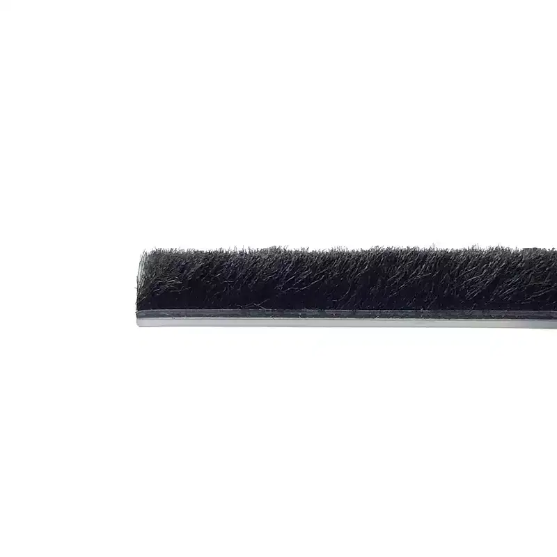 Brixwell QLWU-003 100ft Roll Storefront Door Pile Weatherstrip, 0.313 Pile Height, 0.281 Backing Width-Black