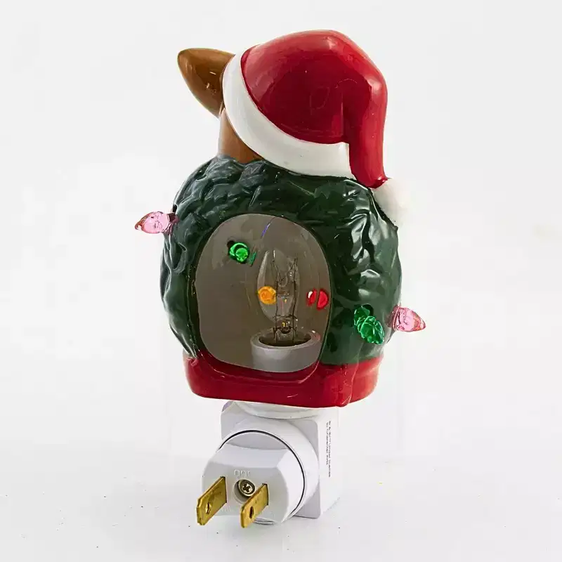 Roman 5.5 Inch Rudolph Night Light Christmas Nightlight , Red Nose Reindeer (1PC)