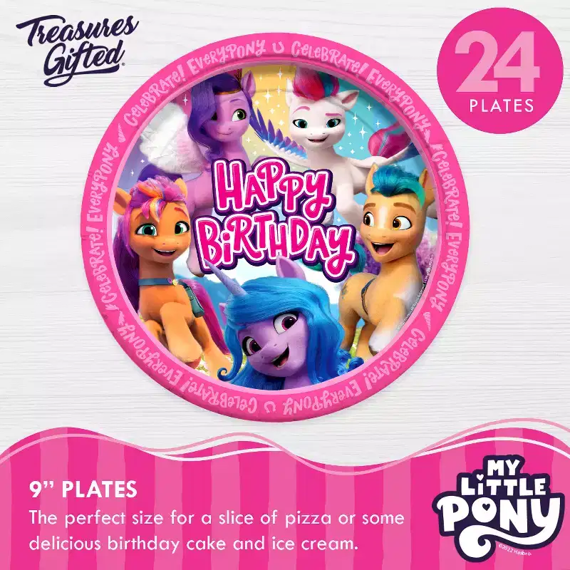 Treasures Gifted My Little Pony Party Tableware Deluxe Set for 24 Guests