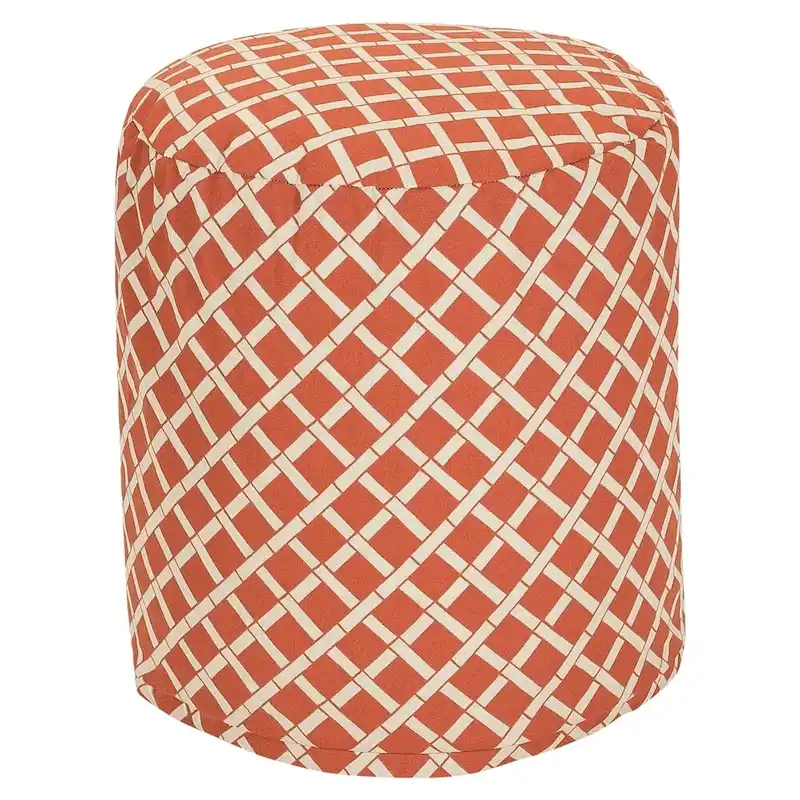 Majestic Home Goods Bamboo Indoor / Outdoor Ottoman Pouf 16 L x 16 W x 17 H