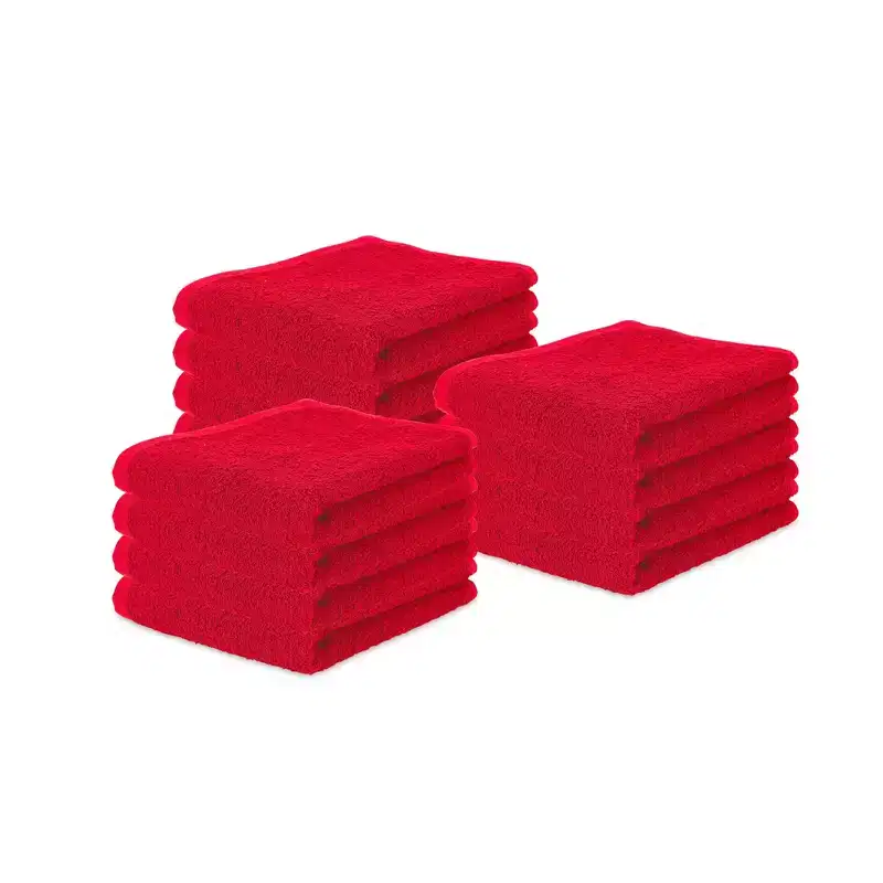 Arkwright Terry Polishing Cleaning Towels (12 Pack), 16x27 in., Thick Cotton, Multipurpose