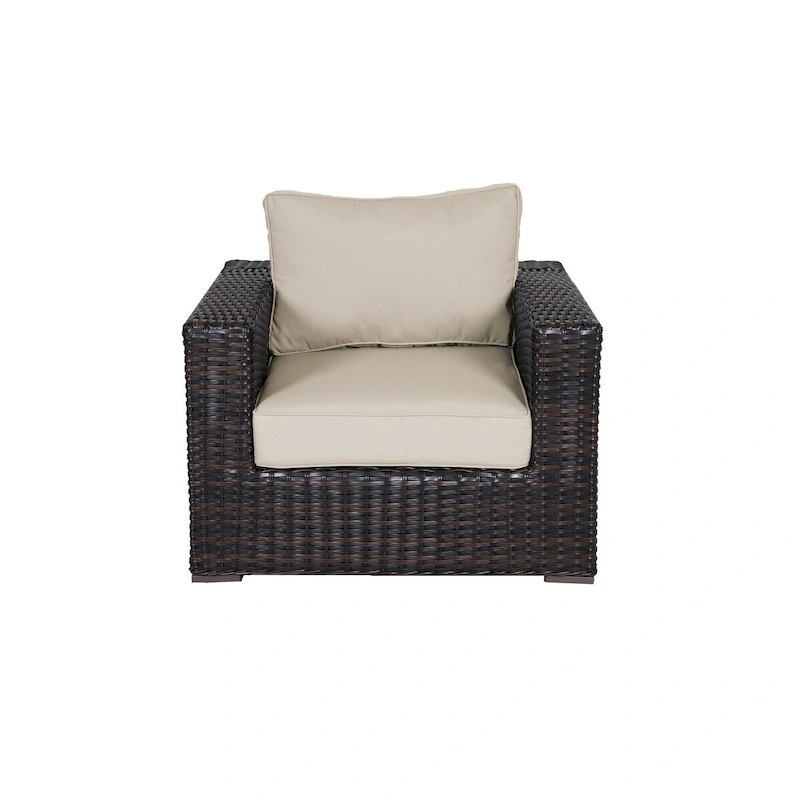Teva Furniture Santa Monica Espresso Brown Frame Club Chair with Cushion