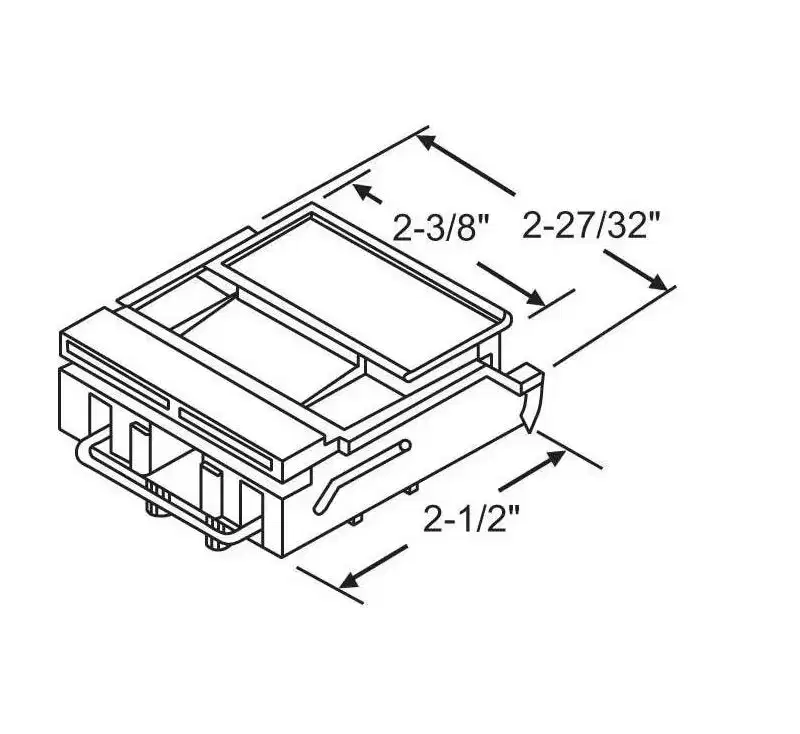 Brixwell Casement Latch Kit, Plastic Material, 2-1/2 Length, 2-3/8 Plate Width, Driftwood Finish