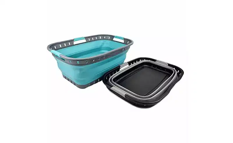SAMMART 44L (11.6 gallon) Collapsible Plastic Laundry Basket, Water Capacity: 35L (9.2 gallon)