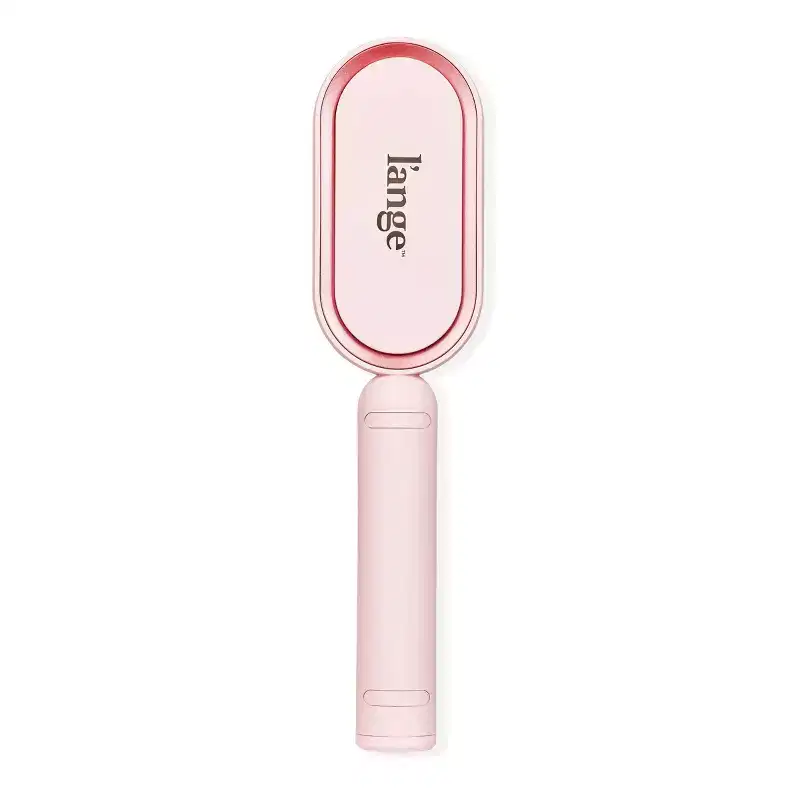 L'ange Hair Mane Pass 2-In-1 Heated Straightening Brush - Blush: Ceramic, All Hair Types, Electric, 410 Maximum Heat