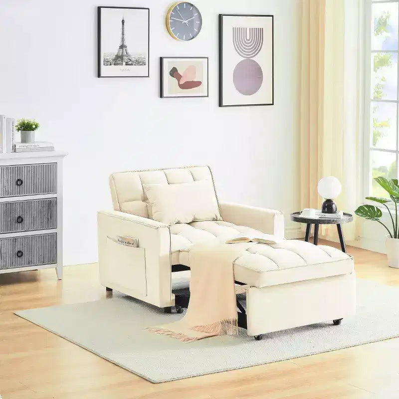 PexFix Convertible Sofa Bed Chair Suitable for Small Spaces with Adjustable Back