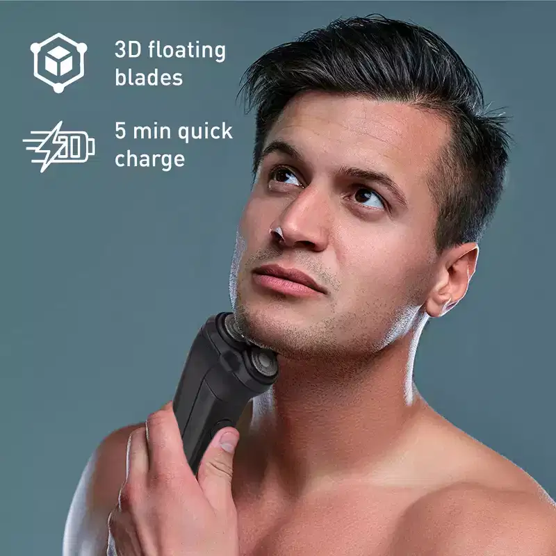 The Ultimate Men's Grooming & Relaxation Bundle  Beard Care, Electric Shaver, and Percussion Massager