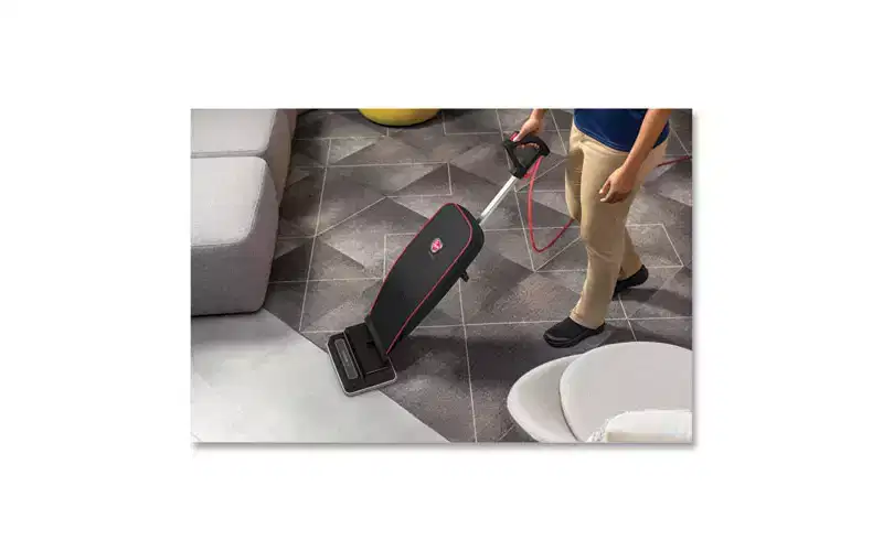 Hoover Commercial Task Vac Soft Bag Lightweight Upright, 12 Cleaning Path, Black