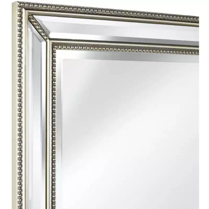 Uttermost Palais Silver 30 x 40 Beaded Wall Mirrors Set of 2