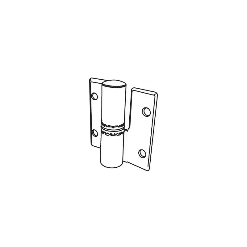 Brixwell 91-28 Round Barrel Gravity Hinge Set rH-Out/lH-In Chrome Plated 8 One Way Screws / Barrel Nuts