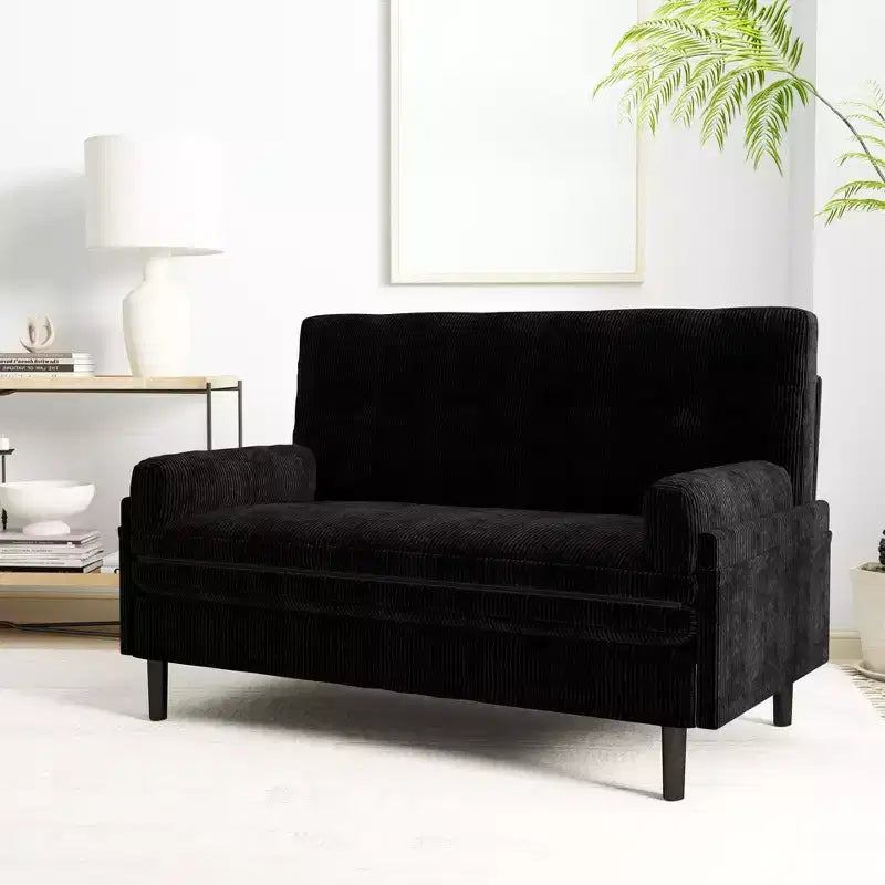 Okak Loveseat Sleeper Sofa, Convertible 2 seater Sofa Bed with Reclining Backrest and 2 Armrests for Small Apartments, living Room