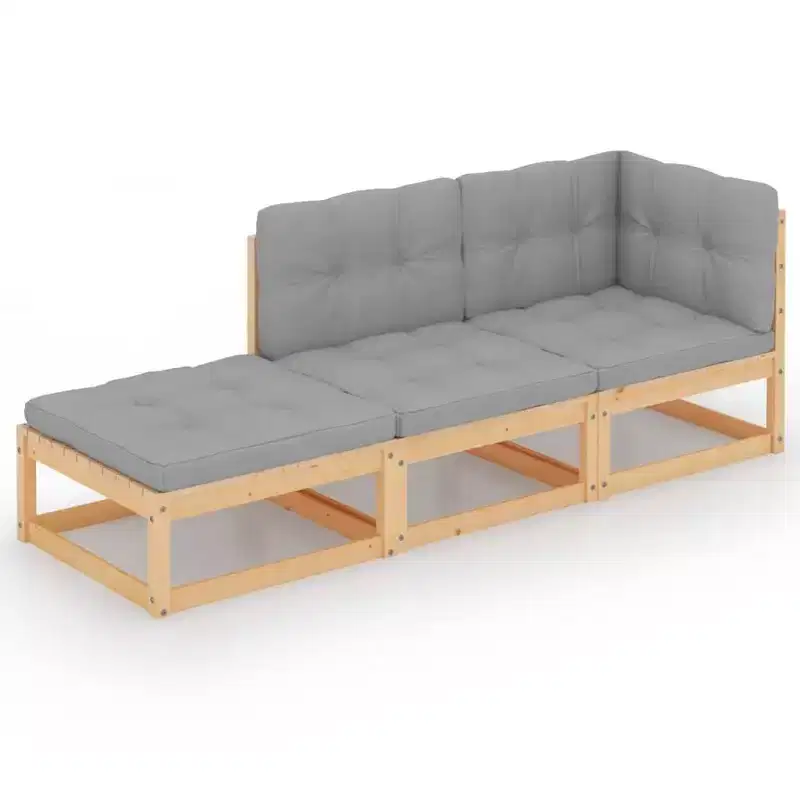 vidaXL Patio Lounge Set Modular Garden Lounge Set Square Modern