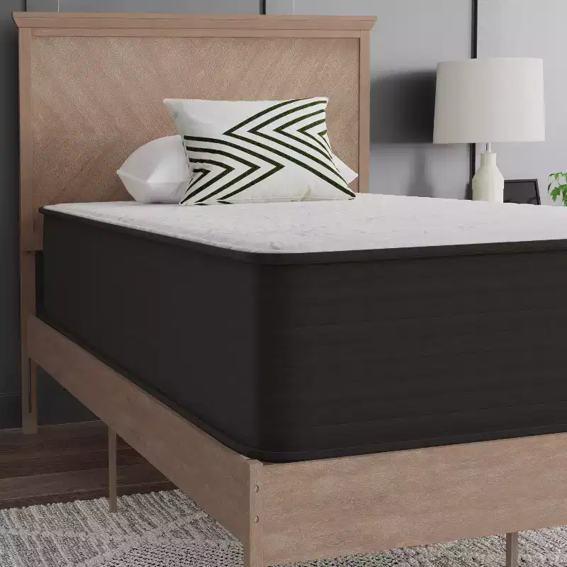 Emma and Oliver 12 Inch Hybrid Mattress, High Density Foam and Pocket Spring Mattress in a Box, CertiPur-US Certified Foam