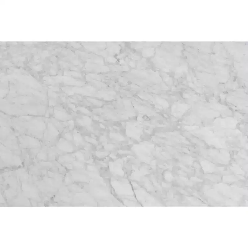 The Bianco Collection Cherie 15 Round Italian Carrara White Marble Side Table