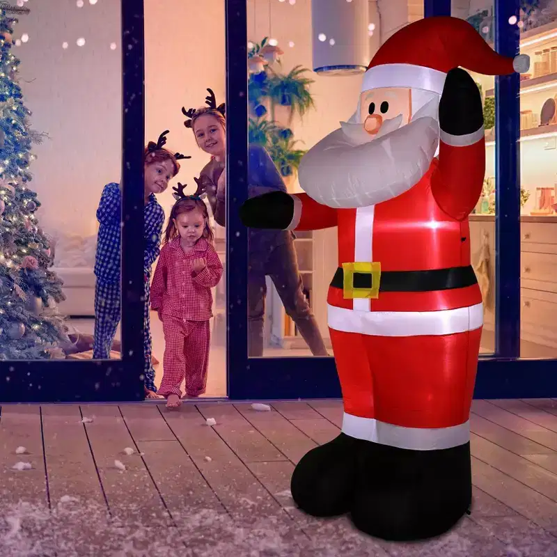 NAYSAYE Christmas Inflatables Santa Outdoor Decoration: 8FT Blow Up Santa Claus - Giant Standing Santa for Yard,Xmas Holiday Garden Lawn Decorations