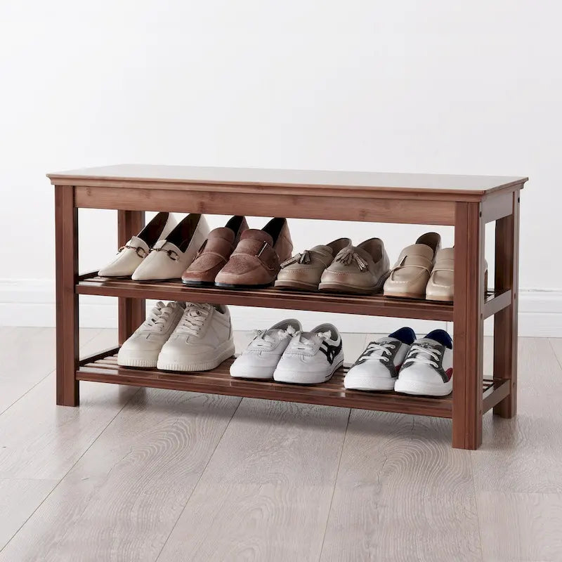 Home Use Simple Storage Rack, Doorway Shoe Storage Bench, Two-tier Economy Shoe Cabinet
