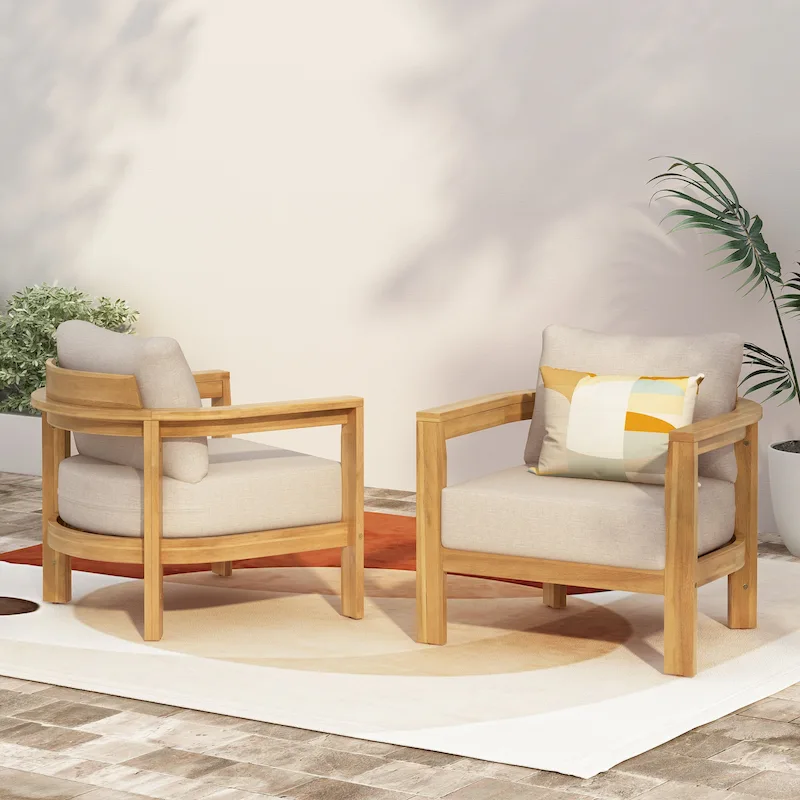 Christopher Knight Home-Zed Patio Acacia Wood Tub Club Chair