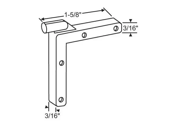 Brixwell Tilt Key Window Hardware, 1-5/8 Arm Length, 3/16 Thickness, Nylon Material With White Finish