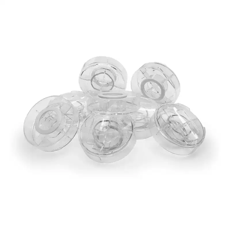Slipstick Stack-Its 1" tall Clear Stackable Furniture and Chair Riser 3.5" Round: Floor Care Accessories, 8 Pack
