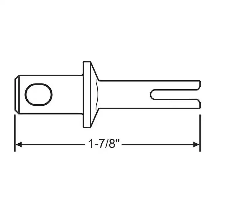 Brixwell Thumbturn Shaft Coupling, 1-7/8 Length, Door Lock Hardware Replacement, for Sliding Door, Aluminum Material and Finish
