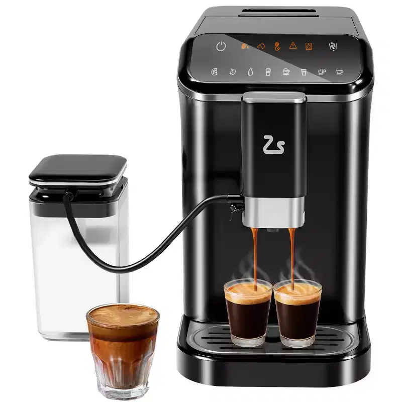 Fully automatic coffee machine, makes lattes and cappuccinos, self-cleaning, perfect for home use, ideal as a gift for parents.