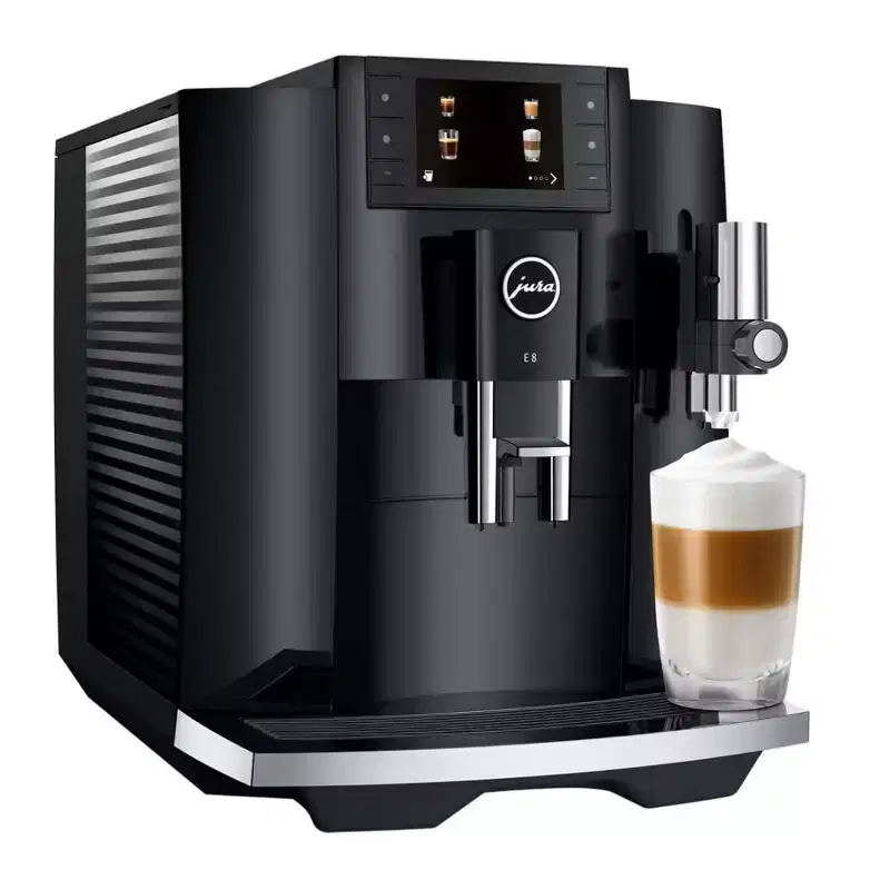 Jura E8 Automatic Piano Black Coffee Machine with 17 Coffee Specialties