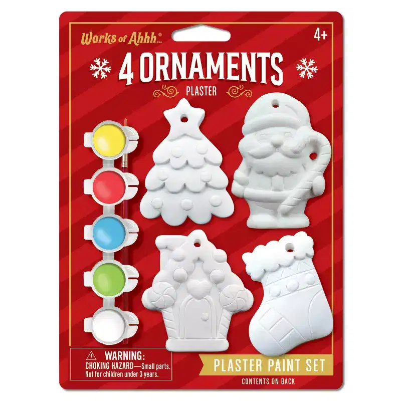 MasterPieces - Holiday Ornaments 4-Pack Paint Set for Children