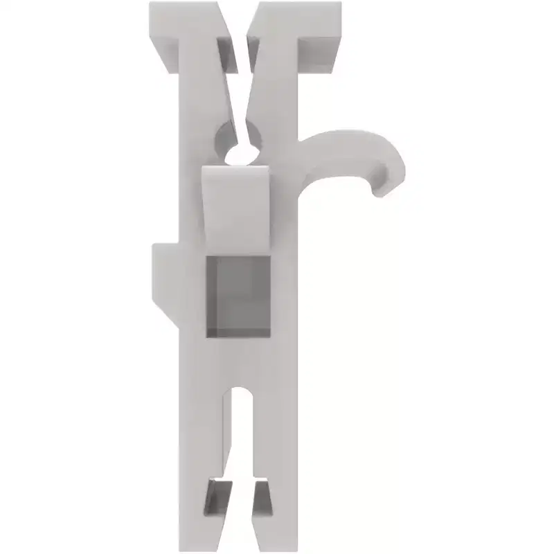 Brixwell Glazing Clip Modified Curtainwall, 1-15/16 Length, 11/16 Width, 5/8 Height, Plastic Material With White Finish