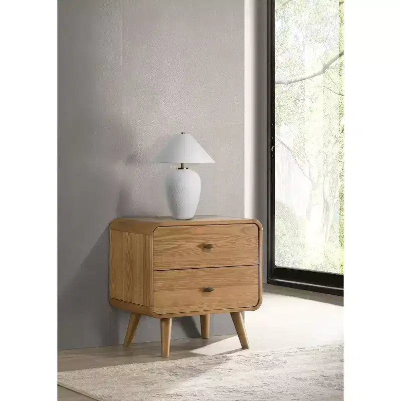 Pine 2-Drawer Nightstand 26.5''H