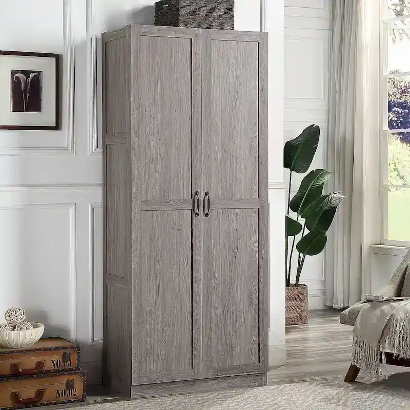 Manhattan Comfort Hopkins Modern 7 Shelf Freestanding Storage Closet