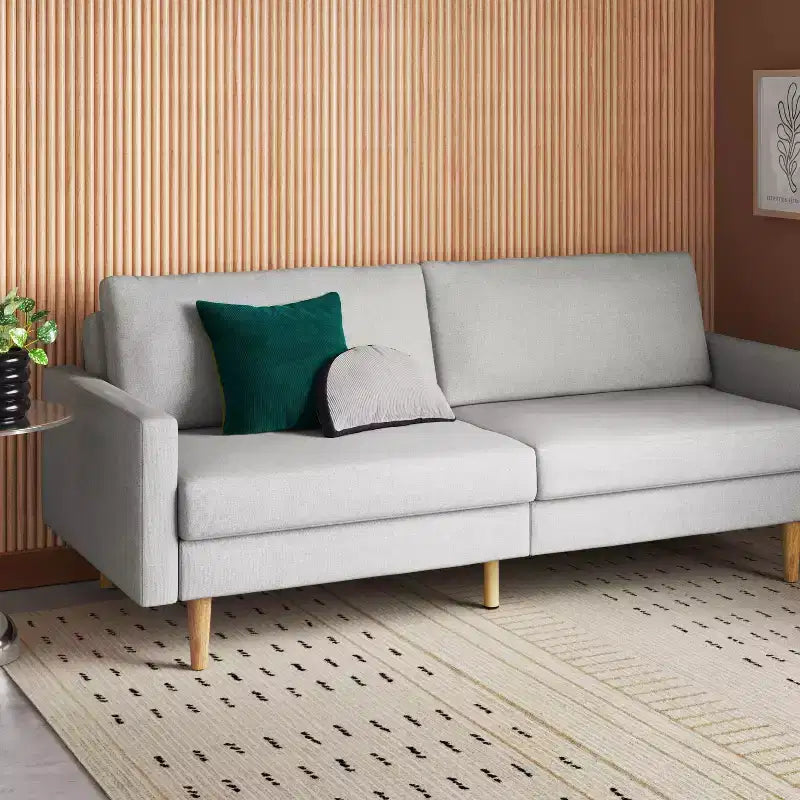 78 Mid Century Modern Futon Sofa Light Gray - Room Essentials™ (Assembly Required)