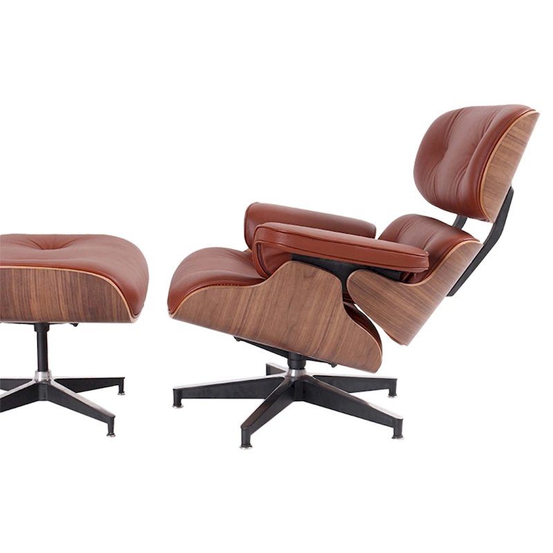 Mid Century Modern Leather Lounge Chair Armchair Recliner