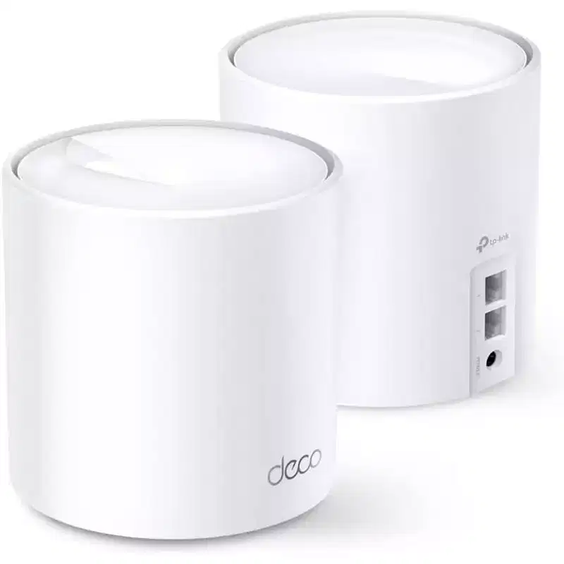 Refurbished: TP-Link Wi-Fi 6 AX3000 Mesh Router System 2- Mesh Routers Deco W6000(2-Pack) 5,000 sq. ft. of Wi-Fi - Manufacturer Refurbished
