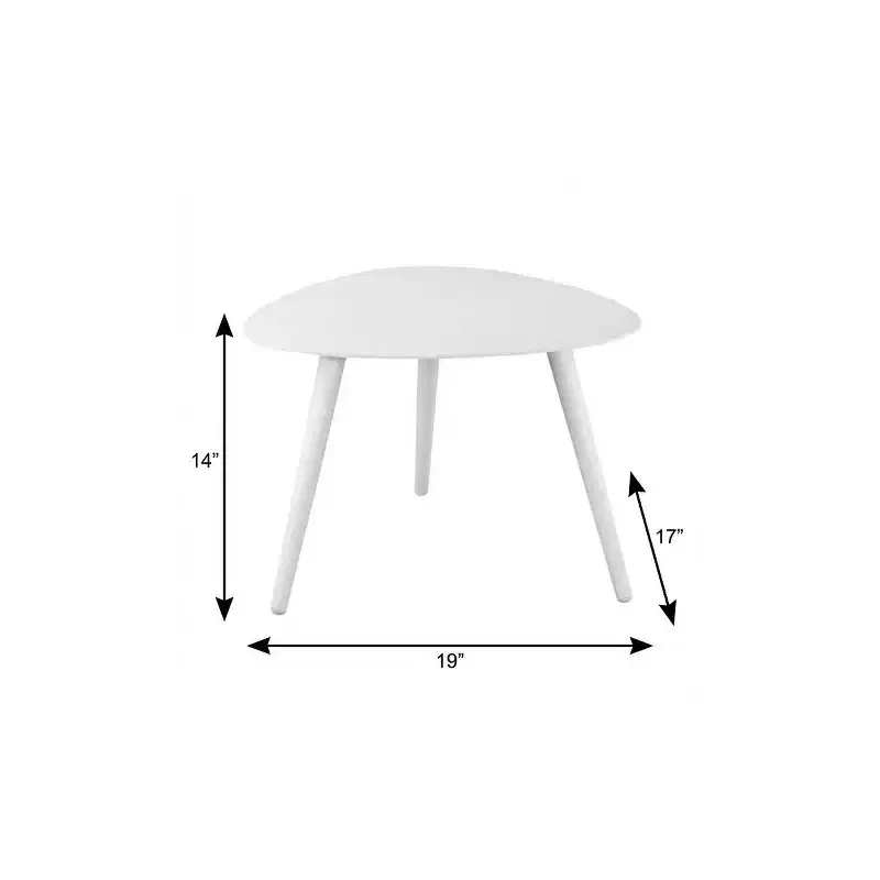 HomeRoots 14 White Aluminum End Table